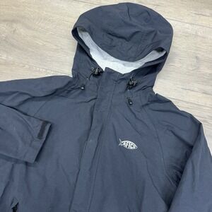AFTCO Aftech Black Kids Rain Jacket Sz XL Fishing Outdoors